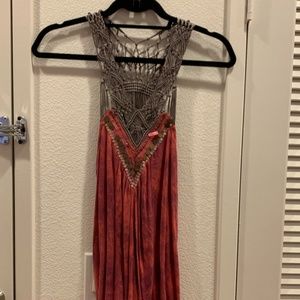 Free People Embellished Multi- Color Top